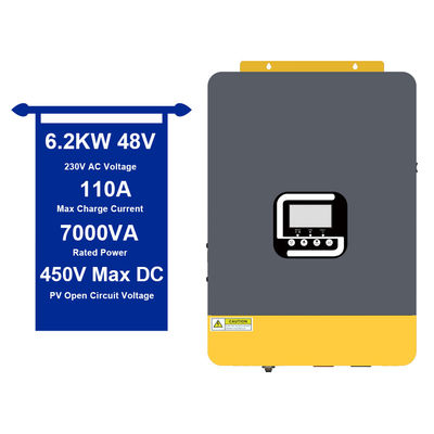 6200W 48VDC οικιακός ηλιακός μετατροπέας με καθαρή προστασία από υπερφόρτωση