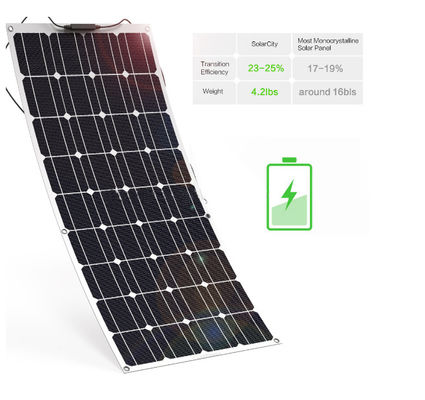 Καλή τιμή. Ημιευέλικτος ηλιακός πίνακας 200w Ηλιακοί πίνακες λεπτής ταινίας 18V 36V 48V 72V 100W 150W σε απευθείας σύνδεση