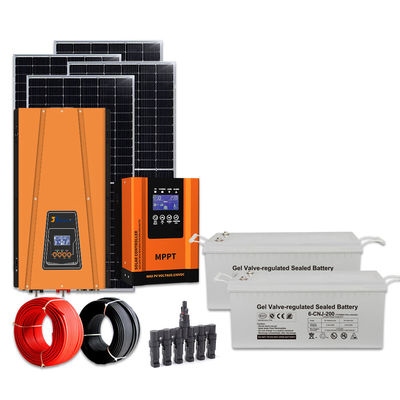 OEM ODM Συσκευή Ηλιακού Συστήματος 3Kw με αποθήκευση μπαταρίας και μονοκρυσταλλικά πάνελ πυριτίου