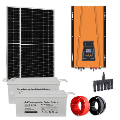 Οικιακό σύστημα ηλιακών συστημάτων 2KW Συμπλήρωμα off-grid ηλιακό κιτ με 48VDC μπαταρία γήπεδο τοποθέτηση