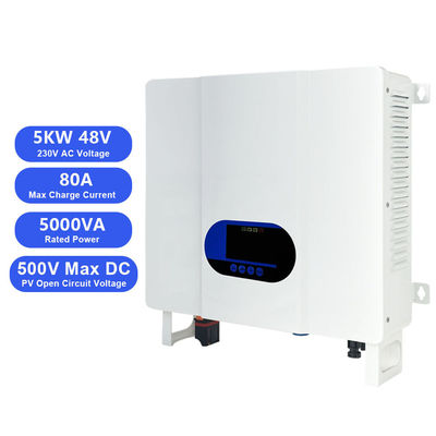 Μέγιστη τάση Pv 450V 5Kva 48V MPPT Ηλιακός ελεγκτής φόρτισης Υβριδικός μετατροπέας -35C 45C για βέλτιστη διαχείριση της ηλιακής ενέργειας