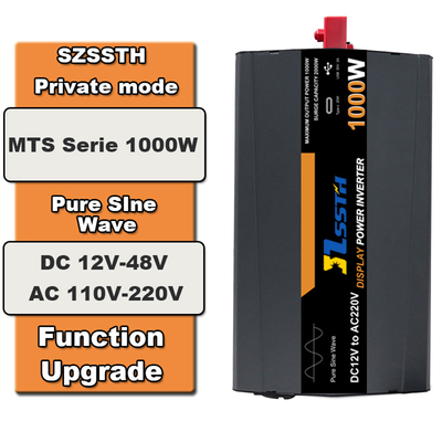 1kW καθαρός ηλιακός μετατροπέας κυμάτων sinus 12V/24V έως 110V/220V 2000W Peak