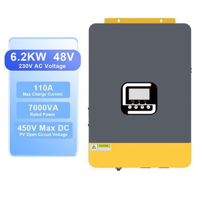 Καλή τιμή. Οθόνη LCD Ηλιακός Inverter 6.2KVA 48V Ηλιακός Υβριδικός Inverter Καθαρού Ημιτόνου On Off Grid Inverter με MPPT Ηλιακό Φορτιστή σε απευθείας σύνδεση