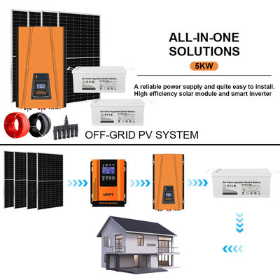 Καλή τιμή. Power with Peace of Mind: Certified 5KW Off-Grid Solar Kit Featuring Long-Lasting GEL Battery (Meets CE, RHOS, FCC Standards) σε απευθείας σύνδεση