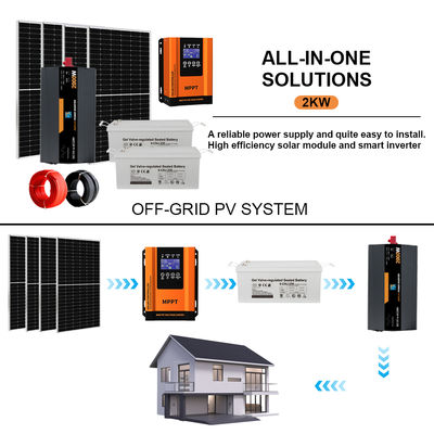 Καλή τιμή. 2KW Complete Off-Grid Solar Kit for Home | Includes Mounting System & Solar Panels σε απευθείας σύνδεση