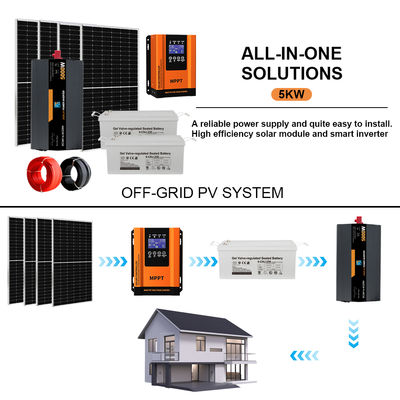 Καλή τιμή. 5KW Complete Off-Grid Solar Power Kit for Home Use | All-in-One System with Battery & Inverter σε απευθείας σύνδεση
